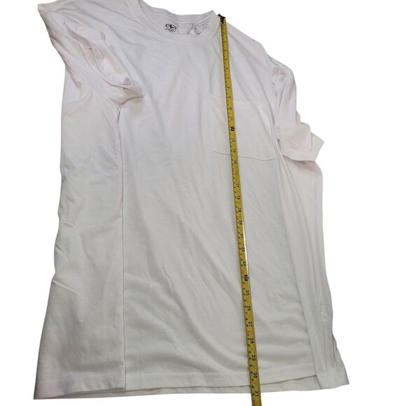 Athletic Works Men's White Pocket Crewneck T-Shirt Short Sleeve Casual Size 2XL - Picture 10 of 10